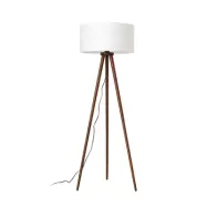 Lindby - Charlia golvlampa höjd 150 cm vit valnöt