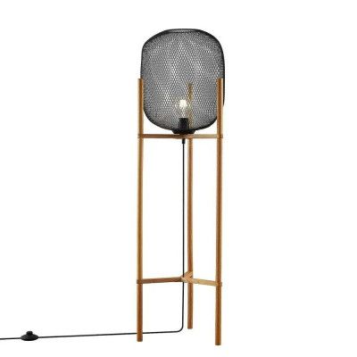 Lindby - Djuna Golvlampa Black/Wood Lindby