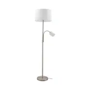 Lindby - Jaileen golvlampa, 170 cm, vit, textil, läslampa –