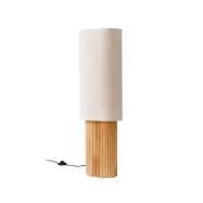 Lindby - Kimiko golvlampa, höjd 100 cm, trä, textil, E27