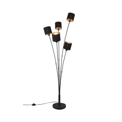 Lindby - Kyden 5 Golvlampa Black/Gold
