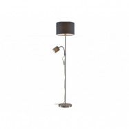Lindby - Melanie Golvlampa w/Arm Grey/Nickel