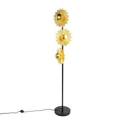 Lindby - Senmia 3 Golvlampa Gold