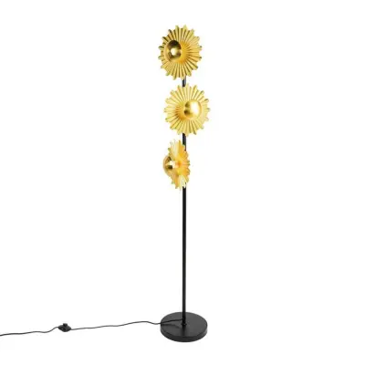 Lindby - Senmia 3 Golvlampa Gold
