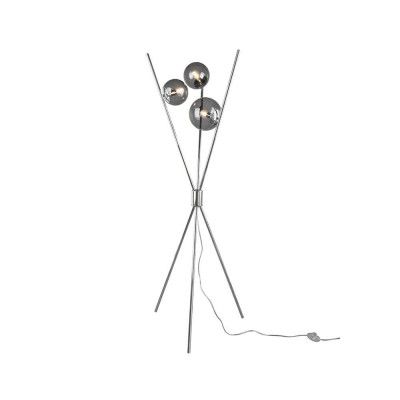 Lindby - Tordios 3 Golvlampa Chrome/Smoke Lindby