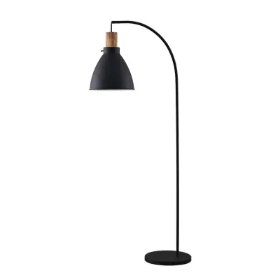 Lindby - Trebale Golvlampa Black/Light Wood