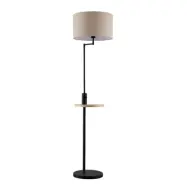 Lindby - Zinia Golvlampa Black/Grey/Wood