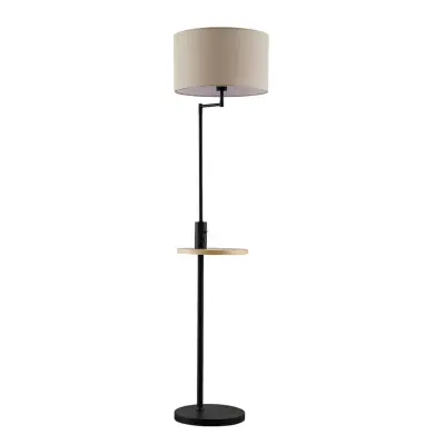 Lindby - Zinia Golvlampa Black/Grey/Wood