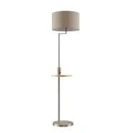 Lindby - Zinia Golvlampa Nickel/Grey/Wood