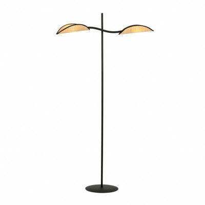 LOTUS LP2 Golvlampa, Svart/Brun