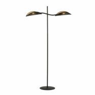 LOTUS LP2 Golvlampa, Svart/Svart/Guld