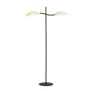 LOTUS LP2 Golvlampa, Svart/Vit/Guld