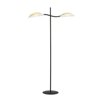 LOTUS LP2 Golvlampa, Svart/Vit/Guld