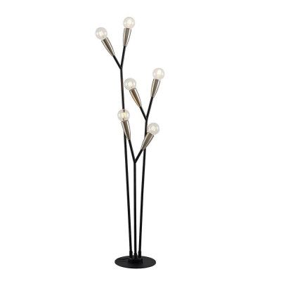 Lucande - Carlea 6 Golvlampa Black/Nickel
