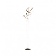Lucande - Madu LED Golvlampa Svart/Guld/Vit