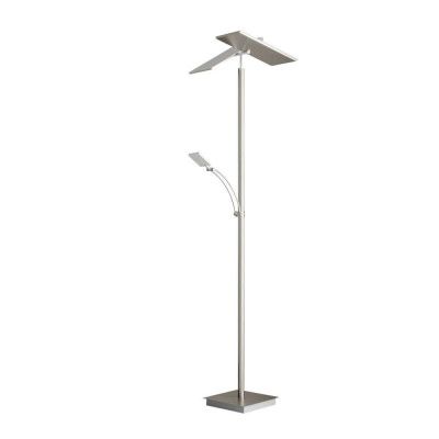 Lucande - Parthena LED golvlampa nickel