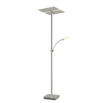 Lucande - Parthena LED golvlampa nickel
