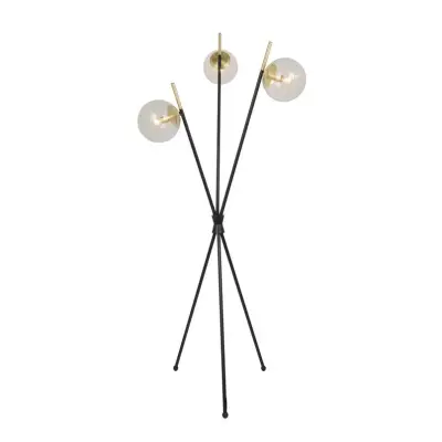 Lucande - Sotiana Golvlampa Black/Brass
