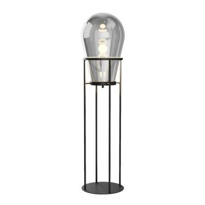 Lucande - Viyan Golvlampa Smoke/Black