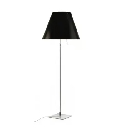 Luceplan - Costanza Golvlampa Alu/Liquorice Black