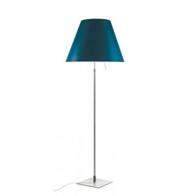 Luceplan - Costanza Golvlampa Alu/Petroleum Blue