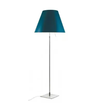 Luceplan - Costanza Golvlampa Alu/Petroleum Blue