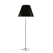 Luceplan - Costanza Golvlampa m/Dimmer Alu/Liquorice Black