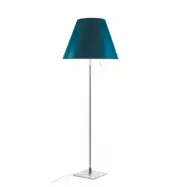 Luceplan - Costanza Golvlampa m/Dimmer Alu/Petroleum Blue