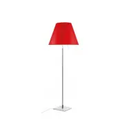 Luceplan - Costanza Golvlampa m/Dimmer Alu/Primary Red