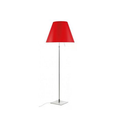 Luceplan - Costanza Golvlampa m/Dimmer Alu/Primary Red
