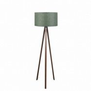 LUMI AYD golvlampa - grön PVC och brun MDF
