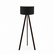 LUMI AYD golvlampa - svart PVC och svart MDF