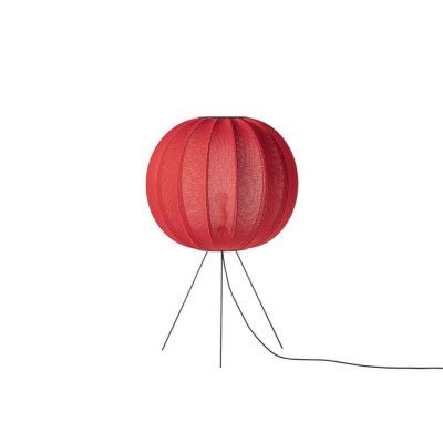 Made By Hand - Knit-Wit 60 Round golvlampa, röd, 100 cm –