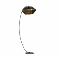 MALIA LP Golvlampa, Svart/Svart/Guld