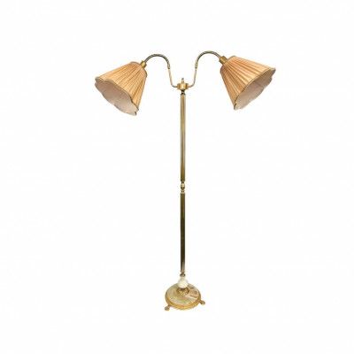 Marie golvlampa 2-arm, mässing