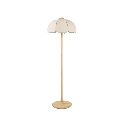 MARKET SET - Coquillage golvlampa, linne natur/trä