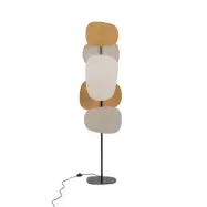 MARKET SET - Golvlampa Screen 70's, flerfärgad, linne, 174 cm