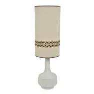 MARKET SET - Jimmy golvlampa vit/beige kant 121 cm