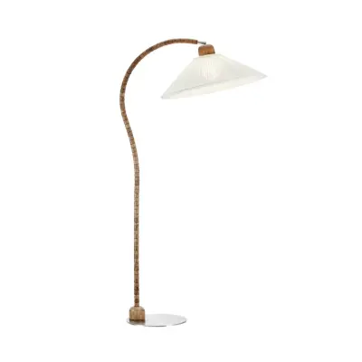 Markslöjd - Esset golvlampa, brun/vit, trä, höjd 150 cm