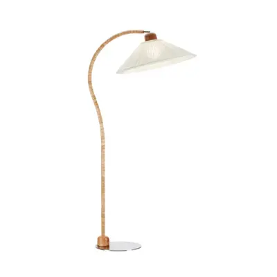 Markslöjd - Esset golvlampa, natur/vit, björk, höjd 150 cm