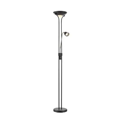 Markslöjd - Modu LED-uplight-golvlampa, svart, järn, läslampa, höjd 180 cm, dimbar -