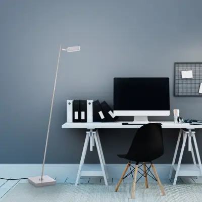 Mira LED-golvlampa, diamond, fjärrkontroll, CCT – PURE Pure Mira - Vardagsrum - Modern - Metall - Med lampskärm