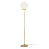 Molekyl golvlampa, matt mässing/vit