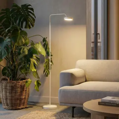 Nivo LED-golvlampa, vit, höjd 120 cm, 50° dimmer – Sigor - Vardagsrum - Modern - Aluminium - Med en ljuskälla