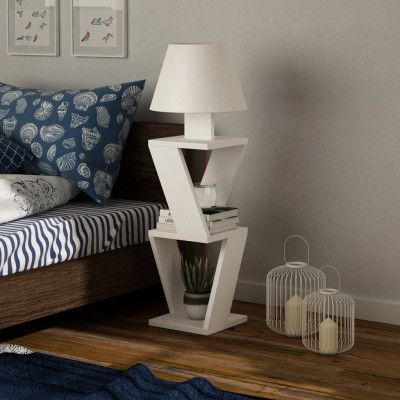 NORDVÄRK Kozena golvlampa, vit