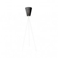 Northern Oslo Wood golvlampa black, matt vitt stativ