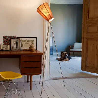 Northern - Oslo Wood Golvlampa Stål/Beige