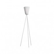 Northern Oslo Wood golvlampa white, ljusgrått stativ