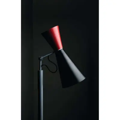 Parliament Golvlampa Black/Red Nemo Lighting - Vardagsrum - Vintage / retro - Metall