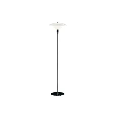 PH 3 1/2-2 1/2 golvlampa, krom/opalglas 130cm
